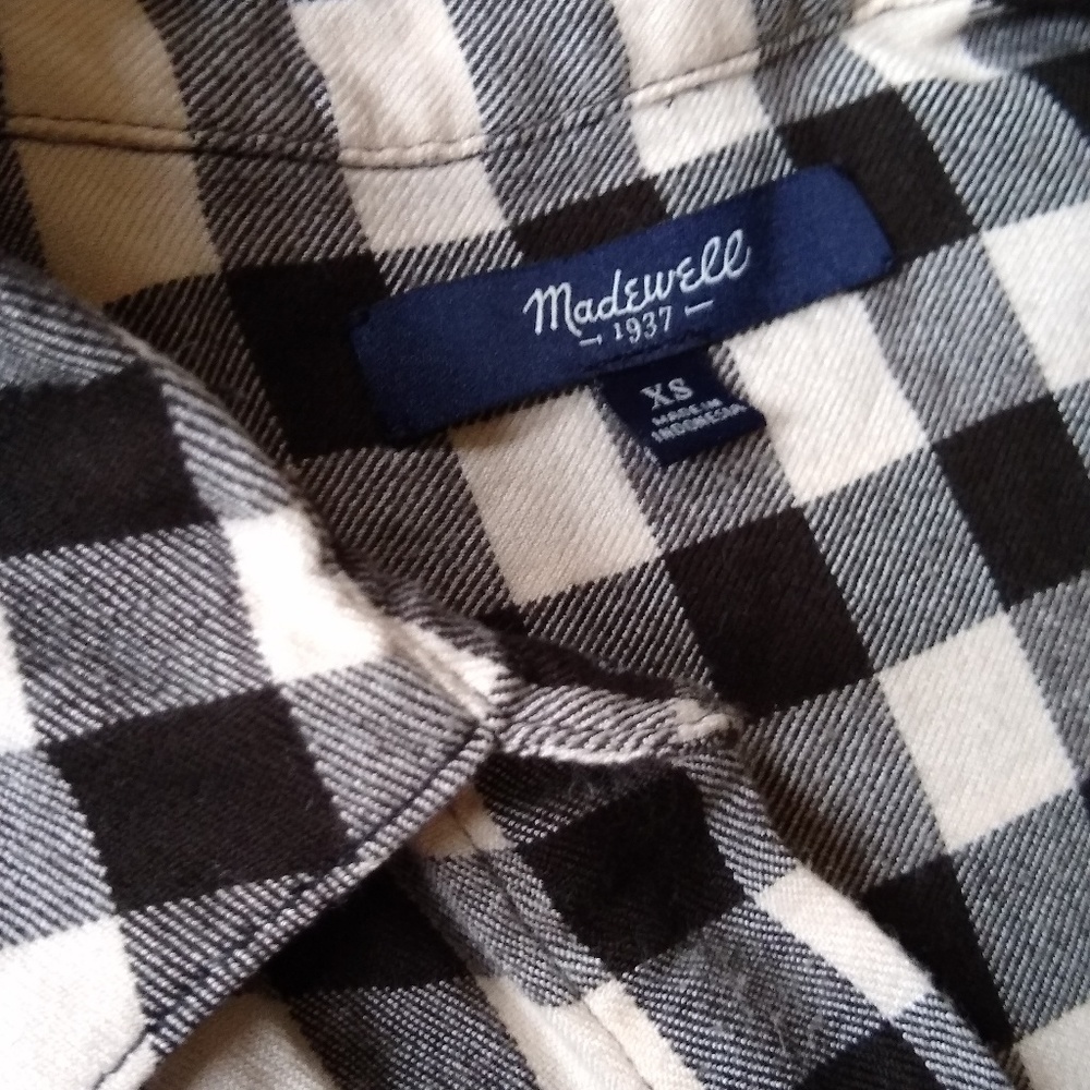 Madewell buffalo plaid Courier shirt dress XS - Picture 8 of 8